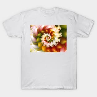 Colourful Spinning Floral Abstract T-Shirt